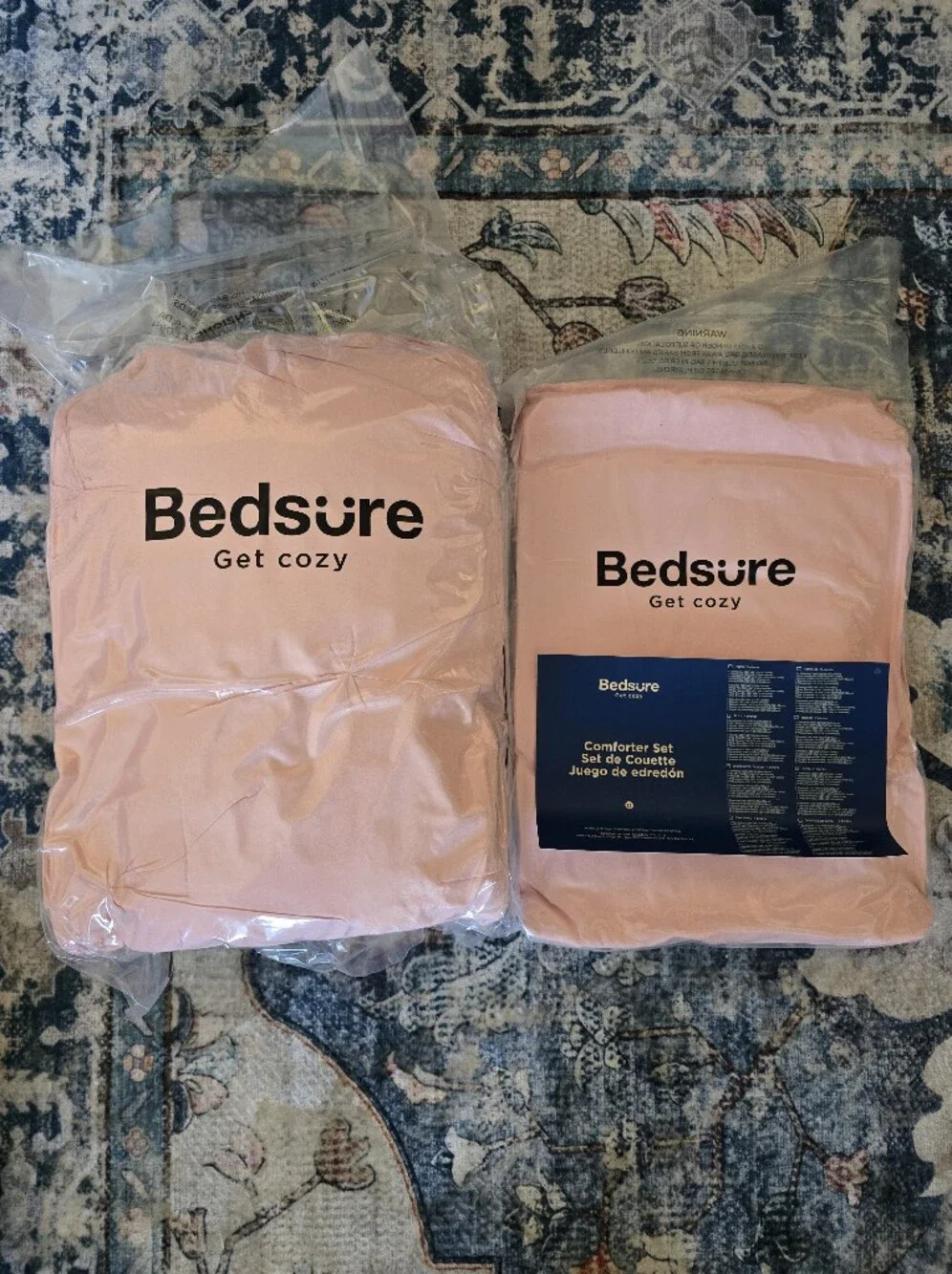 Bedsure Twin XL Comforter Set & Sheet Set for Girls, 5-Piece Pink Bedding- New